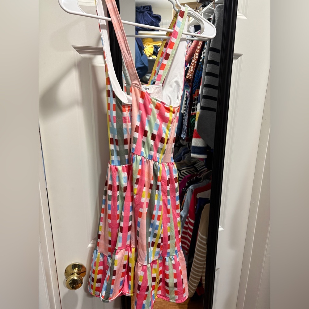 Crosby like new colorful buffalo plaid tennis dress - Picture 4 of 5